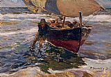 Beaching the Boat by Joaquin Sorolla y Bastida